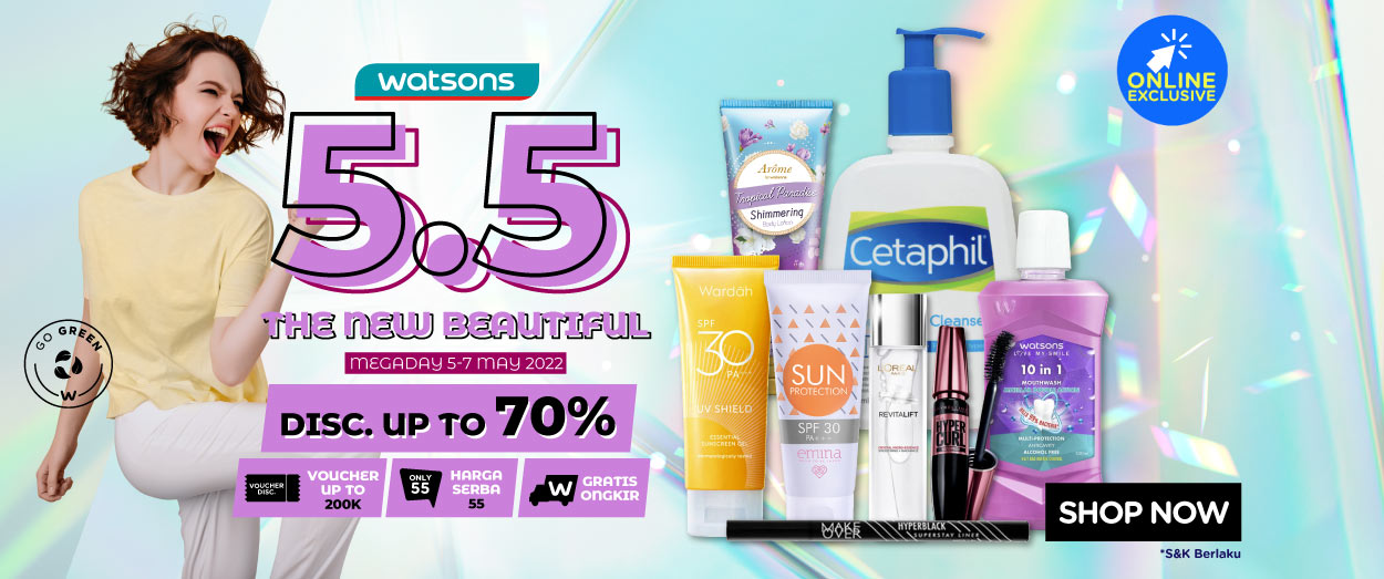 THR Watsons dalam bentuk promo 5.5 Megaday