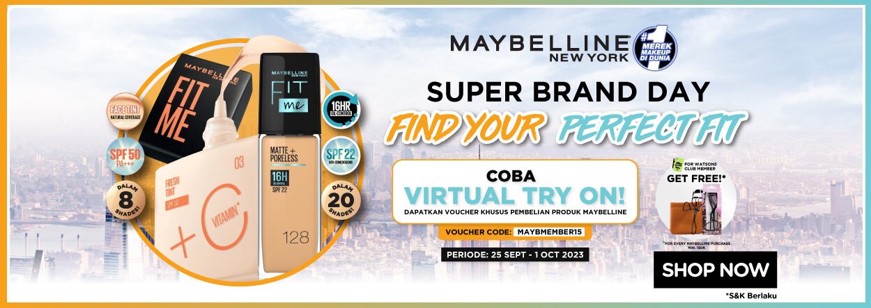 Promo Watsons Maybelline Super Brand Day W39 2023