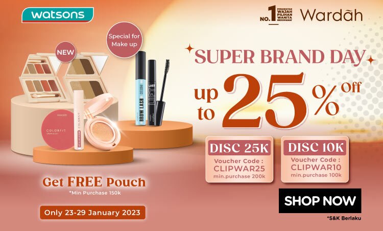 Promo Watsons Wardah SUper Brand Day Januari 2023