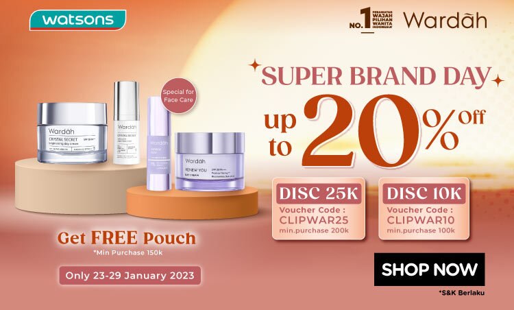 Promo Watsons Wardah Super Brand Day Januari 2023