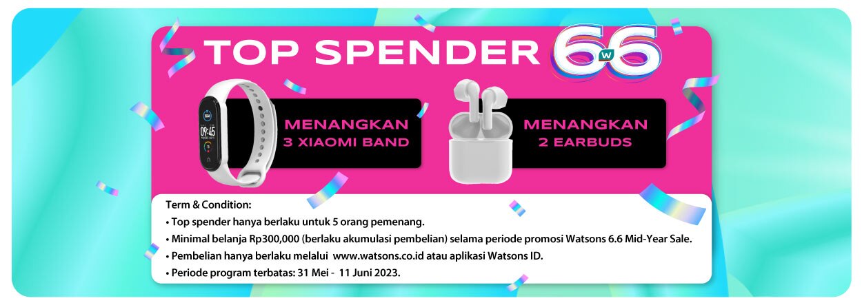 Promo Watsons Top Spender 66 Mid Year Sale 2023
